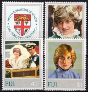 ZAYIX Fiji 470-473 MNH Princess Diana Wedding Royalty Coat of Arms 051023SM30M - Picture 1 of 1