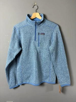 NUEVO CON ETIQUETAS PATAGONIA Niños XXL 16-18 Mejor Suéter Azul 1/4 Cremallera Pullover Chaqueta Foto 1 de 4