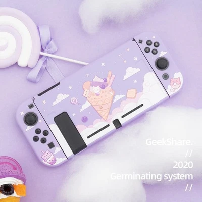 (Ice Cream Cat) Cover For Nintendo Switch Console & Joy Con TPU Protective Case - Image 1 of 4
