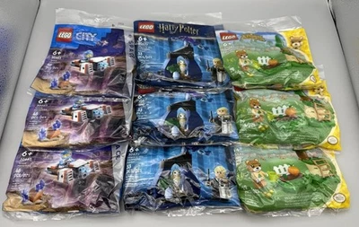x9 Lego Lot City 30663 Harry Potter 30677 Animal Crossing 30662 Mini figure - Image 1 of 4