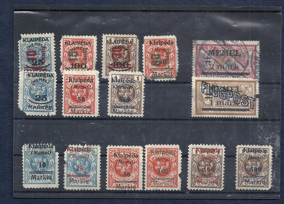 Stamps, collection, Memel/Klaipeda, 1922/23 - Image 1 of 1