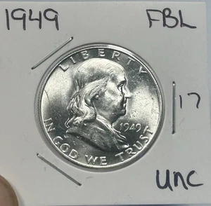 1949 Franklin Half Dollar Coin  - Picture 1 of 2