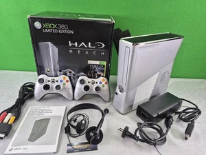 Microsoft Xbox 360 S Slim Halo Reach Limited Edition + 2 Halo Controller + OVP ! - Bild 1 von 20