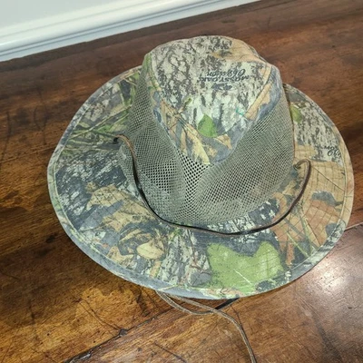 Mossy Oak Adult Camo Sun Hat Wide Brim Mesh Sides Fishing Hunting Camping L/XL - Image 1 of 4