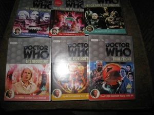 DOCTOR WHO THE PETER DAVISON YEARS JOB LOT OF SIX USED EIGHTIES SCI-FI UK DVD'S. - Picture 1 of 6