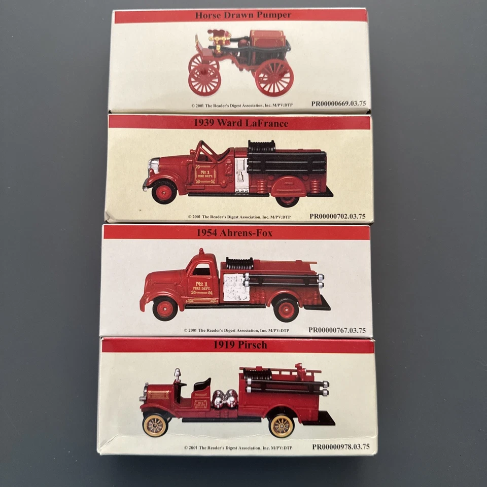 Lot Of 4 -Fire Truck Die Cast In Original Box From Reader’s Digest Association - Image 1 of 4
