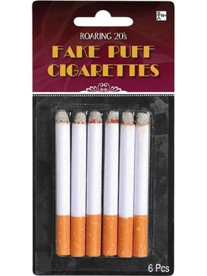 Fake Puff Cigarettes Costume Accessory - 3.25", 6 Count - Durable & Realistic - - Image 1 of 3
