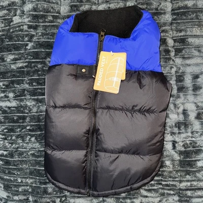 XLarge XL Gooby Puffer Vest Dog Jacket Warm Zip Up Vest Fleece D Ring Leash - Image 1 of 4