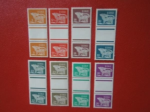 G6328 IRLANDA 1980/82 8 x COPPIE GRONDAIA CANE DA SPILLA ANTICA MNH - Foto 1 di 2