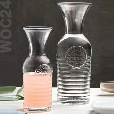 Karaffe Glas Wein GASTRO geeicht Wasser Saft Karaffen Glaskaraffe 0,25 0,5 1,0 - Bild 1 von 3
