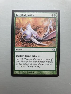 Tel-Jilad Justice , MTG Fifth Dawn (2004). Uncommon Green Instant NM - Image 1 of 2