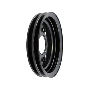 Black Short Water Pump Double-Groove Steel Crankshaft Pulley for Chevy Big Block - Picture 1 of 1