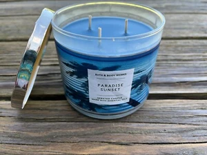 Bath & Body Works PARADISE SUNSET 3 Wick 14.5 Oz Scented Candle~FREE SHIP ~NEW - Picture 1 of 1