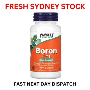 Now Boron 3 mg 100 Veg Capsules Bone Strength Calcium Magnesium Dieatary Supp - Picture 1 of 5