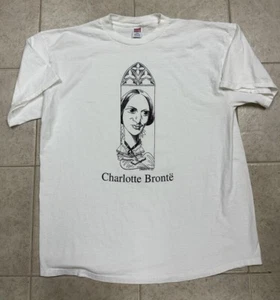 Vintage 1992 Charlotte Bronte Kunst Künstler Roman Schriftsteller T-Shirt Poet Jane Eyre XL - Bild 1 von 4