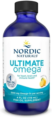Ultimate Omega Líquido, Sabor Limón - 4 OZ - 2840 Mg Omega-3 - Omeg de Alta Potencia Foto 1 de 4