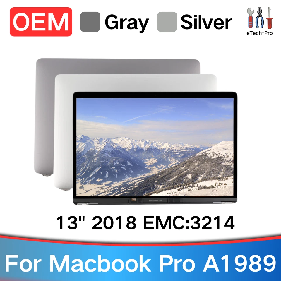 OEM A1989 Screen Replacement For MacBook Pro A1989 2018 13" EMC 3214 LCD Display - Image 1 of 1
