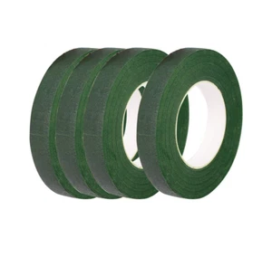 4 Rolls Dark Green Floral Tapes for Bouquet Stem Wrapping and Florist Craft Proj - Picture 1 of 3