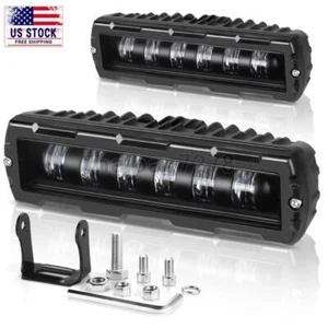 2X 6inch LED Work Light Bar Driving Spot Fog Pod Offroad Truck SUV ATV UTV 6000K - Picture 1 of 9