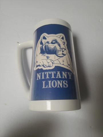 PENN STATE NITTANY LIONS Thermo-Serv 16 oz insulated mug VINTAGE EXCELLENT Cover
