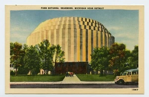 Ford Rotuna, Dearborn, Michigan, Near Detroit Color Linen Postcard - Picture 1 of 1