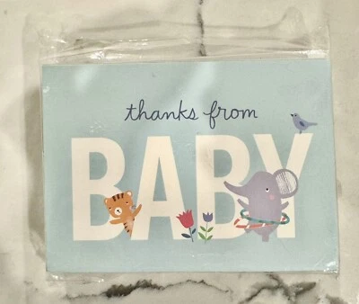 Tarjetas Hallmark “Gracias del bebé”. Juego de 24 y sobres. Animales Regalos Gracias Foto 1 de 4