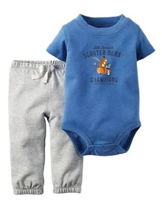 * Conjunto de body y pantalones Carter's Baby Boys de 2 piezas SS, azul, TALLA 6 meses - Imagen 1 de 1