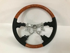 Wooden Steering Wheel Black Standard Type For Land Cruiser FJ100, PRADO FJ120 - Imagen 1 de 3
