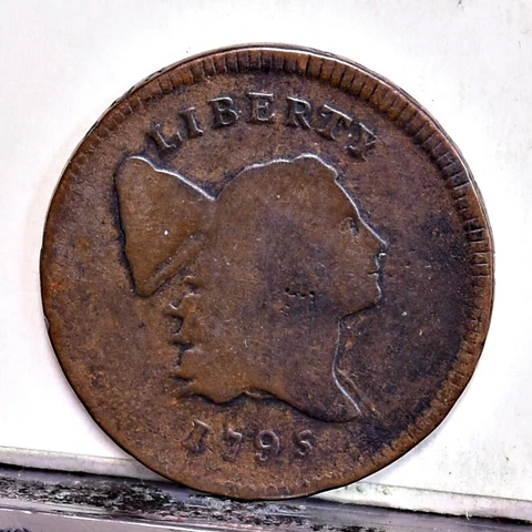 1795 Half Cent - w/ Pole, Lettered Edge - VG (47670-L) Cover