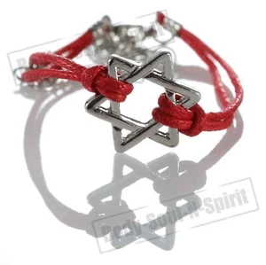 1 bracelet ÉTOILE DE DAVID à cordon ROUGE Kabbale bijoux porte bonheur - Imagen 1 de 6