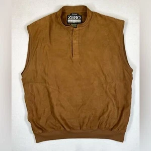 ZERO RESTRICTION Men’s Golf Outerwear Microsuede Vest Quarter Snap Golfing L - Picture 1 of 12