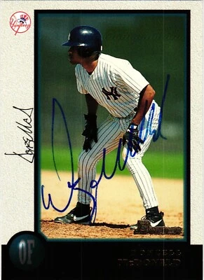 Donzell McDonald #350 Signed 1998 Bowman MLB Baseball Card Yankees AUTO - Image 1 of 2