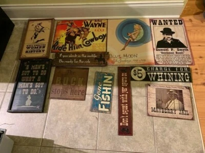 Rustic Country Decorative Signs (12 Signs Total- in Great Condition!!) - Image 1 of 4