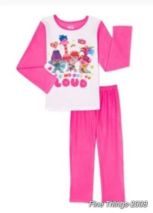 Conjunto de pijama de 2 piezas Trolls World Tour para niñas talla 6/6X nuevo con etiquetas - Imagen 1 de 5