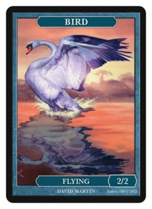 Bird 2/2 Flying Token  Artist David Martin MTG Magic Token Givememana - Picture 1 of 2
