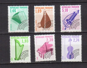 France 1990 instruments de musique Y&T 206 à 212 7 timbres préoblitérés /TE4819 - Picture 1 of 1