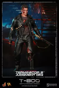 Hot Toys 1/6 Terminator DX13 T-800 Daños de Batalla Versión Normal Figura INSTOCK - Imagen 1 de 12