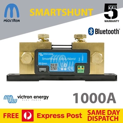 Victron Smart Shunt 1000A Battery Monitor Smartshunt SHU050210050 - Express Post - image 1 of 4