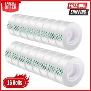 Clear Transparent Tape Rolls 3/4" x 1000" Dispenser Refill 12 Tape Rolls Scotch* - Picture 1 of 19
