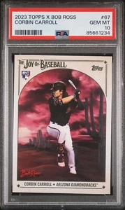 2023 Topps X Bob Ross Joy Of Baseball Corbin Carroll Rookie Card - PSA 10 ๐ - Picture 1 of 2
