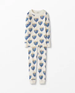 NWT Unisex Hanna Andersson Hanukkah Menorah Long Johns Organic Cotton 150/12 - Picture 1 of 4