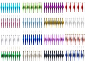 10 DROPLET BAUBLES CHRISTMAS TREE DECORATIONS DECORATION GLITTER ICICLES BAUBLE - Picture 1 of 58