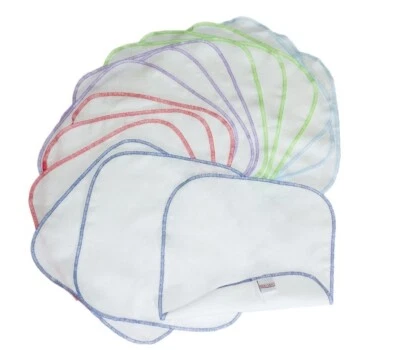 MAKIAN Molton Baby Waschlappen Set mit Schlaufe, 30x30 cm - 15 Stück Moltontüche