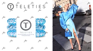 TELETIES LARGE ICY BLUE SKIES BERMUDA BLUE-TIFUL GLITTER COSMIC PIXIE ~ LAST 1! - Picture 1 of 13