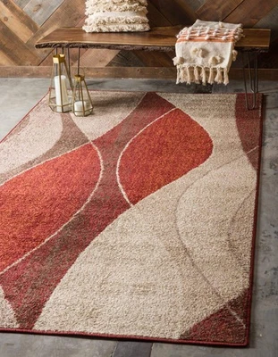 Небольшой ковер Autumn Collection - плантация (прямоугольник 8 x 10 футов, разноцветный/бежевый) - Изображение 1 из 4