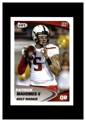 2017 SAGE HIT Premier Draft #5 Patrick Mahomes II RC Texas Tech Red Raiders - Image 1 of 2