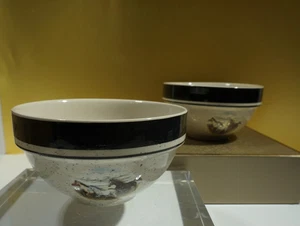 Folkcraft Steinzeug Suppen- oder Müslischalen Laufende Pferde 2er Set - Bild 1 von 13