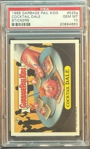 1988 GARBAGE PAIL KIDS SERIES 13 #525A COCKTAIL DALE PSA 10 GEM MINT - Picture 1 of 2