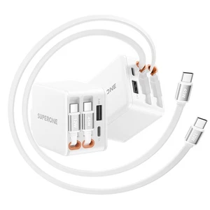 4-in-1 Retractable USB C Charger Block for iPhone 17, 45W Fast Wall Charger B... - Picture 1 of 7