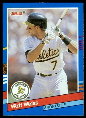 1991 DONRUSS WALT WEISS #214 OAKLAND ATHLETICS 2984 - Image 1 of 2